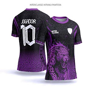 Template Camisa - Pantera lilas ref 963 - CDR Vetor