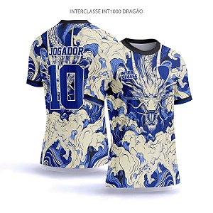 Template Camisa - Dragão nuvens ref 1000 - CDR Vetor