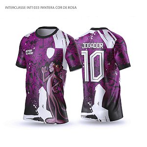 Template Camisa - Pantera cor de rosa 1 ref 1033 - CDR Vetor