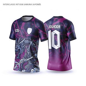 Template Camisa - Samurai Japones Ref 1058 - CDR Vetor