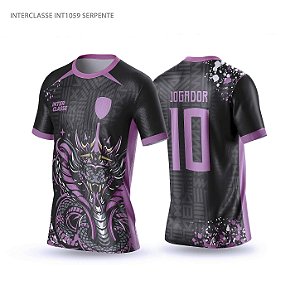 Template Camisa - Serpente rosa Ref 1059 - CDR Vetor
