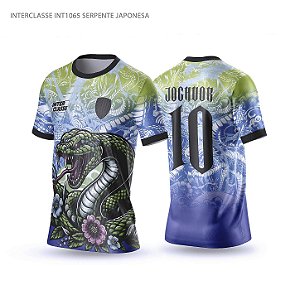 Template Camisa - Serpente Japonesa Ref 1065 - CDR Vetor