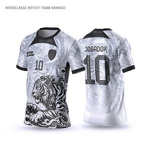 Template Camisa - Tigre branco tribal Ref 1071 - CDR Vetor