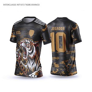 Template Camisa - Tigre branco orange Ref 1072 - CDR Vetor