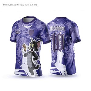 Template Camisa - Tom e Jerry roxo Ref 1073 - CDR Vetor