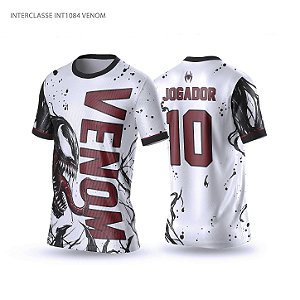 Template Camisa - Venom White Ref 1084 - CDR Vetor