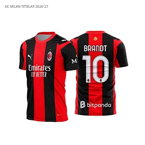 Template Camisa Futebol AC Milan Titular 2026-27 01 - Vetor