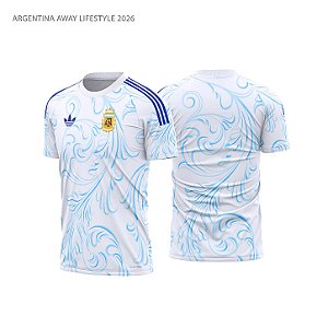 Template Camisa Futebol Argentina Away Lifestyle 2026 01 - Vetor