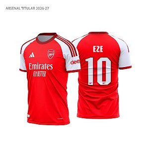 Template Camisa Futebol Arsenal Titular 2026-27 01 - Vetor