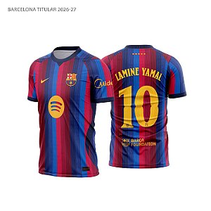 Template Camisa Futebol Barcelona Titular 2026-27 01 - Vetor