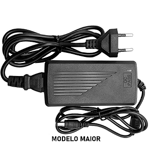 Fonte Plástica Eletrônica 12V 10A ( Tripolar Modelo Maior ) Alimentação 110V-220V P/ Leds Cftv