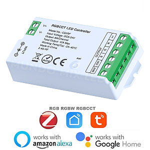 Mini Controlador Zigbee 3.0 Wifi CCT Rgb Rgbw Rgbw+ww App Tuya Smart Life 12V 24V