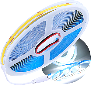 Fita LED COB 3200LEDs 120W 24V Branco FRIO IP20 24V 320LEDs 12Watts /MT P/ Sancas Perfil 24Volts -MT P/ Sancas Perfil 24Volts