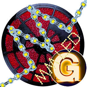 Ultra Fita LED Maleável 108-LEDs 6,48W /MT 12V 3200k Branco QUENTE ZIG ZAG 6,5mm IP67 S A Prova Dagua Curvas 90º 6,5Watts 108LEDs