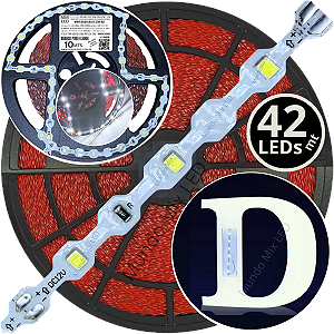 Ultra Fita LED Maleável 42-LEDs 10W /MT 12V 6500k Branco PURO ZIG ZAG 6,5mm IP67 S A Prova Dagua Curvas 90º 10Watts 42LEDS