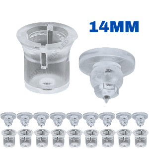 EASY FIX 14MM PQ Gancho Fixador Pino Transparente P/ Letras Caixas Logos Placas Letreiros 14x14mm MEGA Fixação ORIGINAL