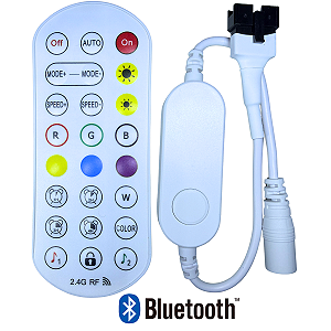 Mini Controlador BLUETOOTH APP RGBW+WW 24Volts P/ RGBW+WW 6VIAS TB-5170 Bluetooth