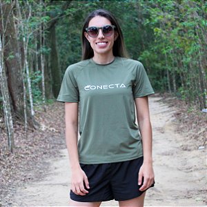 Camiseta feminina Fluity - Verde Musgo