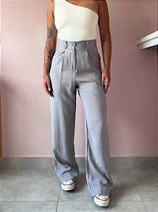 CALÇA PANTALONA ALFAIATARIA MABEL CINZA