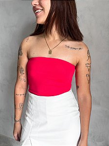 BLUSA SEM ALÇAS LILY VERMELHA