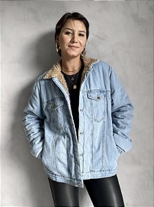 JAQUETA JEANS OVERSIZED PELUCIADA
