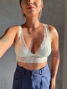 TOP RENDADO MADAM OFF WHITE