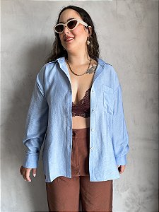 CAMISA MANGA LONGA AZUL