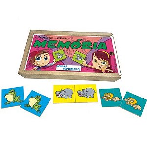 Jogo de Memória Animais Inglês (3 anos ou +) - TOYS AQUI BRINQUEDOS  EDUCATIVOS