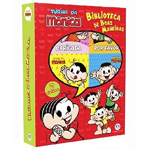 Box Cartonado com seis Super Livrinhos   -   TURMA DA MÔNICA  -  BIBLIOTECA DE BOAS MANEIRAS      (18 meses  /  3 anos)