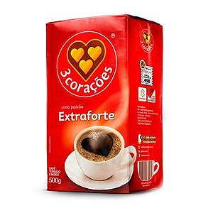 Café Três Corações Extra Forte Vácuo Pó 500g.