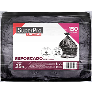 Saco de Lixo Preto 150 Litros SuperPro Bettanin