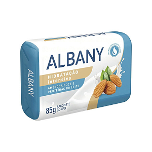 Sabonete Albany Hidratação Intensiva Amêndoa Doce e Proteínas do Leite Pacote C/12 Unidades