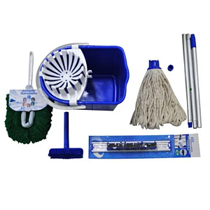 Kit Limpeza Mopinho Azul 7 Peças Bralimpia