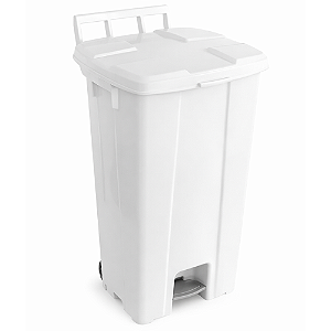 Lixeira Pedal Quadrada Jsn 100 Litros Branca