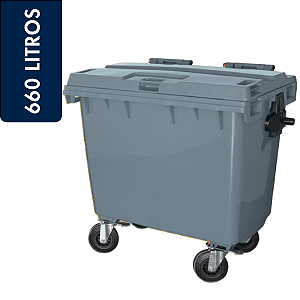 Carro Cuba Container Jsn 660 Litros Cinza Ref: C660C