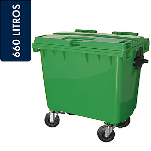 Carro Cuba Container Jsn 660 Litros Verde Ref: C660VD