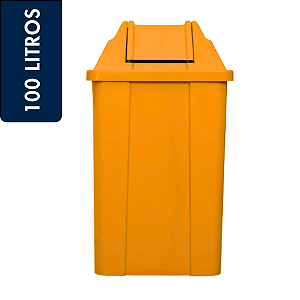 Lixeira Basculante Vai-vem Jsn 100 Litros Laranja Ref: Q100L