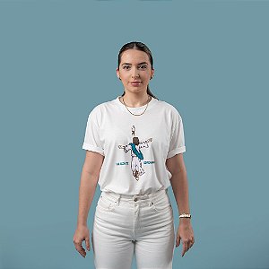 CAMISETA FEMININA OVERSIZED - ELE ESTÁ TE ESPERANDO