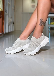 TENIS MEIA - BAUNILHA