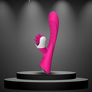 Vibrador com Língua Rotativa