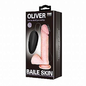 Prótese Realista Oliver com Vibro Rotação 19,5x4,4 cm