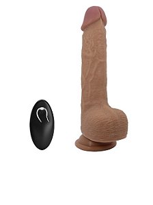 Prótese Realista 22,5x4,2 cm Vibro Controle Remoto