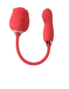 Vibrador Rosa 2 em 1 Sugador e Vem Cá