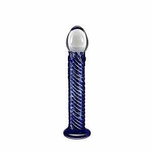 Plug Anal de Vidro cor Azul