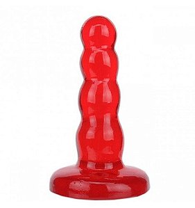 Plug Bubble de Silicone Vermelho 12,5x3cm
