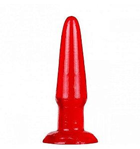 Plug Anal de Silicone 11x2,5cm Vermelho