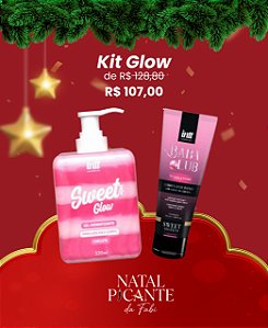 Kit Hidratante Glow mais Lubrificante Beijável Chiclete