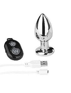 Plug Anal com Vibro e Controle Remoto Tamanho P