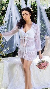 Robe Tentação em Tule e Renda cor BRANCO
