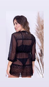 Robe Tentação em Tule e Renda cor PRETO